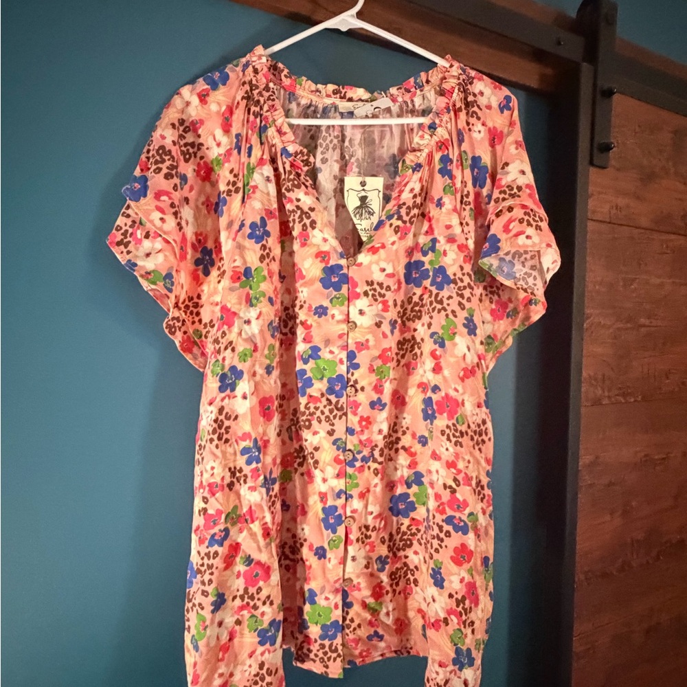 Easel Multicolor Floral Blouse